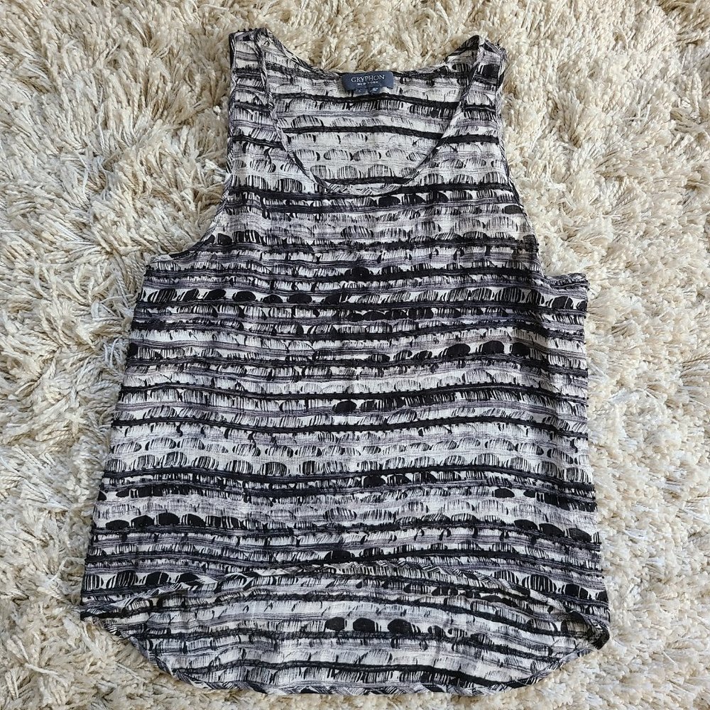 Gryphon Beaded Linen Blend Tank Sz S